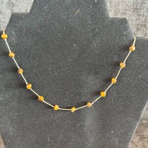 925 silver vintage tiger eye necklace with earrings